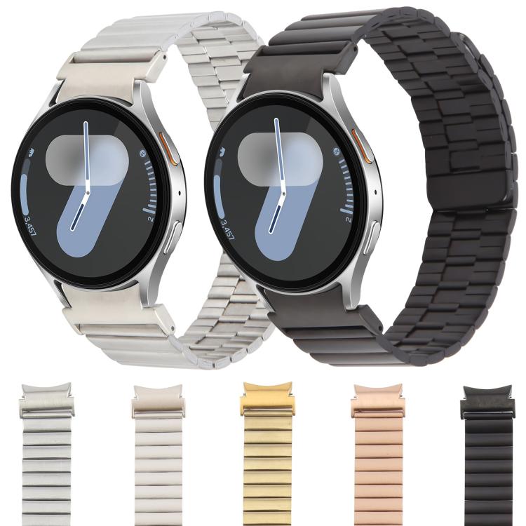 For Samsung Galaxy Watch 7 / 6 / 5 / 4 Bamboo Magnetic Quick Release Metal Watch Band(Sliver) by bashfashion