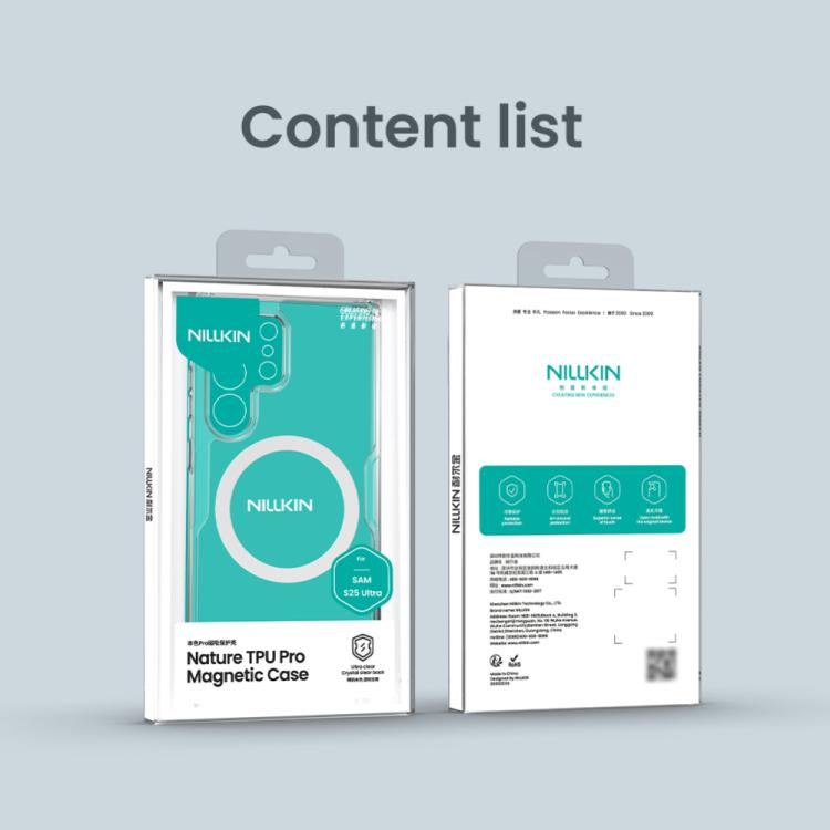 For Samsung Galaxy S25 Ultra 5G NILLKIN Ultra Clear Magsafe PC + TPU Phone Case(Transparent) by NILLKIN