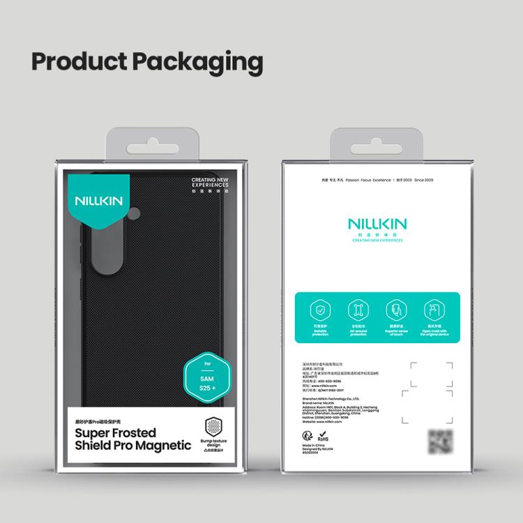 For Samsung Galaxy S25+ 5G NILLKIN Frosted Shield Pro Magnetic Phone Case(Black) by NILLKIN