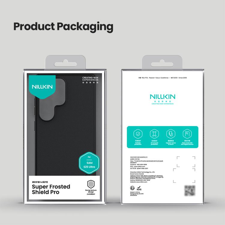 For Samsung Galaxy S25 Ultra 5G NILLKIN Frosted Shield Pro PC + TPU Phone Case(Black) by NILLKIN