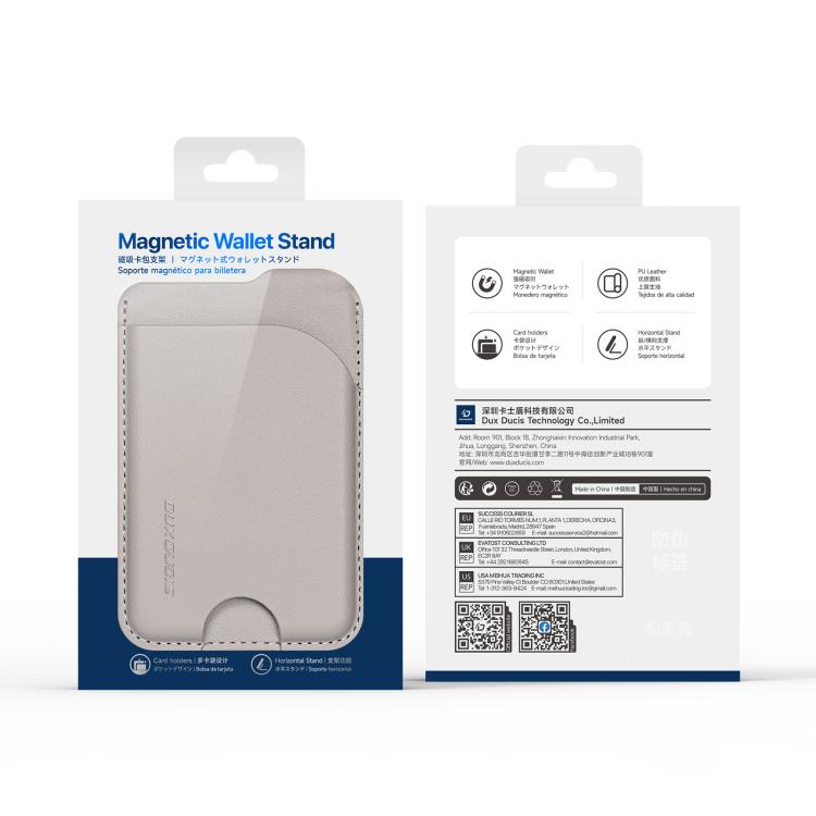 DUX DUCIS Neva Series MagSafe Magnetic Holder Card Bag(Grey) by DUX DUCIS