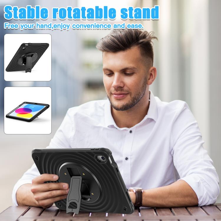 For iPad 2025 / 2022 Holder Silicone Hybrid PC Tablet Case(Black) by bashfashion