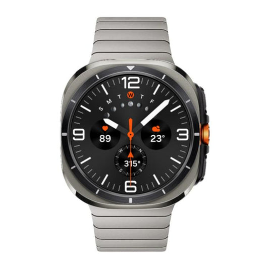 For Samsung Galaxy Watch Ultra 47mm / Ultra 2025 Bamboo Norman Buckle Stainless Steel Watch Band(Titanium Color) by bashfashion