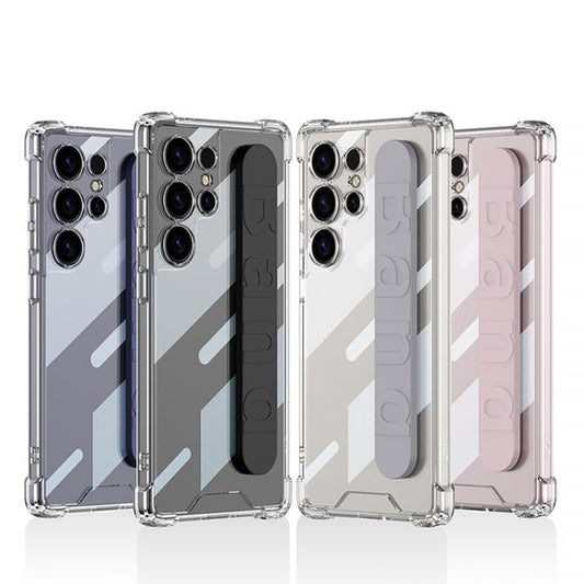 For Samsung Galaxy S25 Ultra 5G GKK Airbag Silicone Wristband Phone Case, Not Included Pen(Gray) by GKK