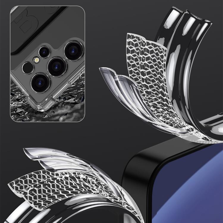 For Samsung Galaxy S25 Ultra 5G GKK Airbag Silicone Wristband Phone Case, Not Included Pen(Gray) by GKK