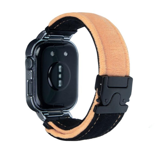 For Huawei Watch Fit3 Brushed Metal Silver Frame Watch Band(Black Orange Yellow) by bashfashion