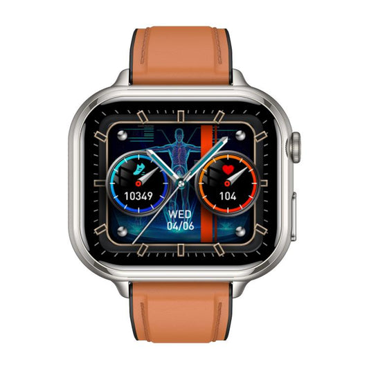 TK17 1.91 inch Horizontal Screen Leather Strap Smart Watch Supports ECG Electrocardiogram(Brown) by bashfashion