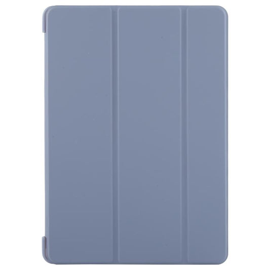 For iPad 10.2 2021 / 2020 / 2019 GEBEI 3-folding Holder Shockproof Flip Leather Tablet Case(Lavender Purple) by GEBEI