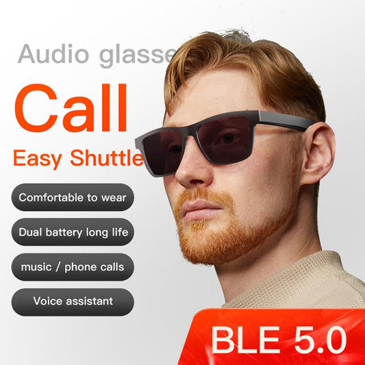 E10 Smart Audio Bluetooth Glasses, Style: Touch Style(Transparent) by bashfashion