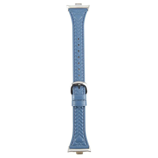 For Xiaomi Mi Band 8 Pro / Redmi Watch 5 Metal Connector Heart-Shaped Embossed Leather Watch Band(Cornflower Blue) by bashfashion