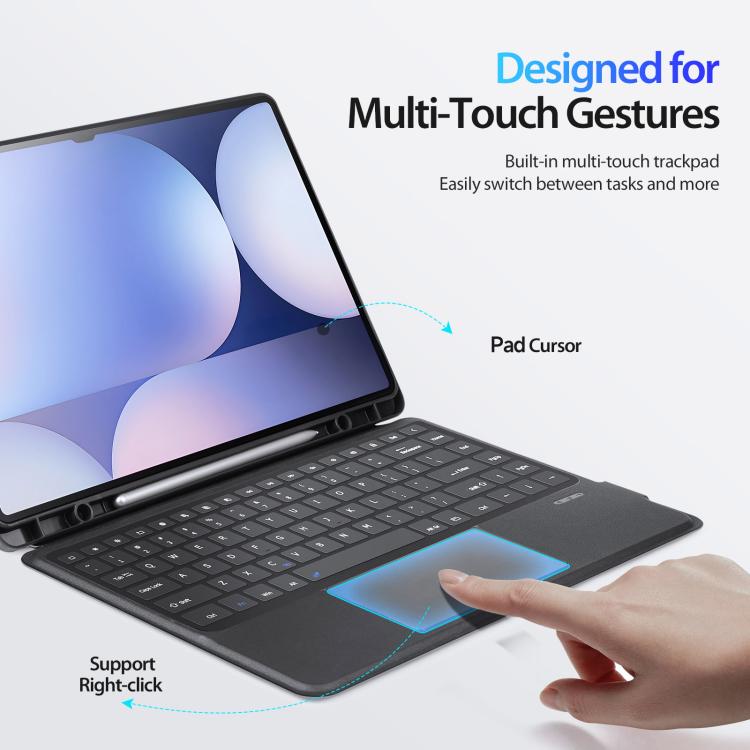 For Samsung Galaxy Tab S10 Ultra DUX DUCIS DK Series Magnetic Wireless Bluetooth Keyboard Tablet Case(Black) by DUX DUCIS