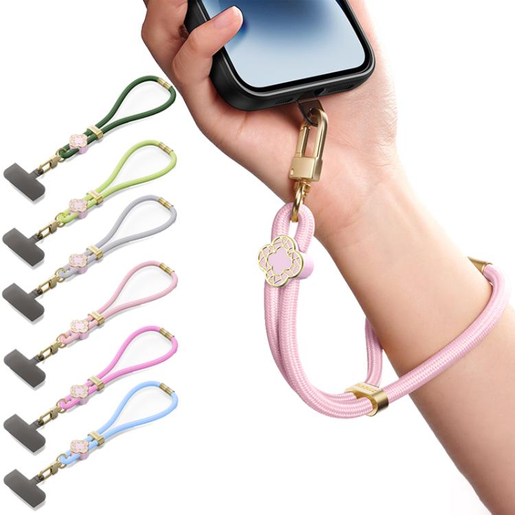 DUX DUCIS Garden Series Begonia Pattern Adjustable Short Phone Lanyard(Green Yellow) by DUX DUCIS