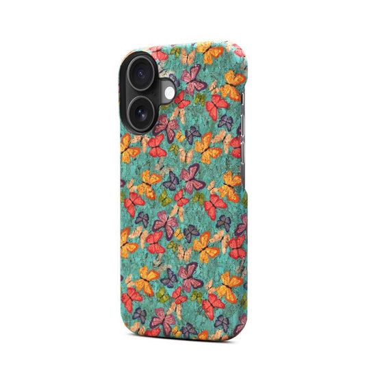 For iPhone 16 Denior A16 Flower Language Series MagSafe PC Phone Case(Butterflies) by Denior