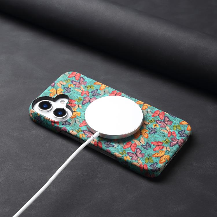 For iPhone 16 Denior A16 Flower Language Series MagSafe PC Phone Case(Butterflies) by Denior