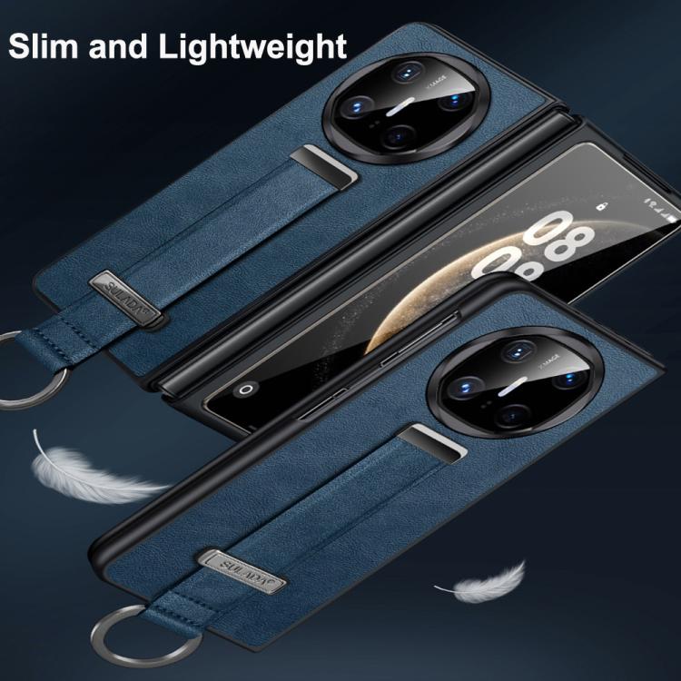 For Huawei Mate X6 SULADA PC Hybrid Leather Texture Skin Feel Shockproof Phone Case(Black) by SULADA