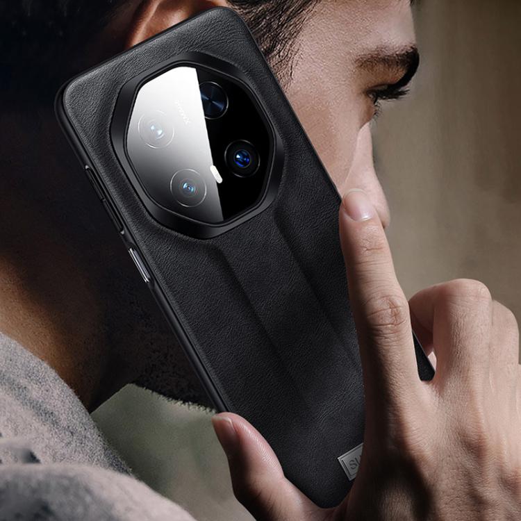 For Huawei Mate 70 RS Ultimate SULADA Shockproof TPU Hybrid Handmade Leather Phone Case(Black) by SULADA