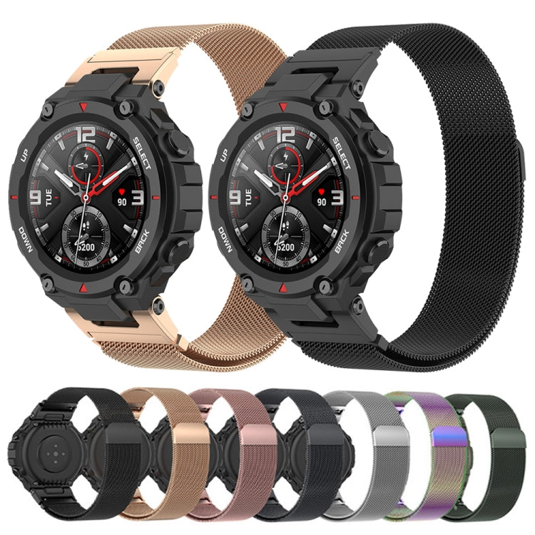 For Huami Amazfit T-Rex A1918 Milan Watch Band with Screwdriver(Dark Gray) by bashfashion