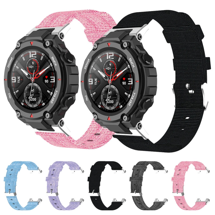 For Huami Amazfit Ares A1908 Nylon Canvas Replacement Strap with Screwdriver(Gray) by bashfashion