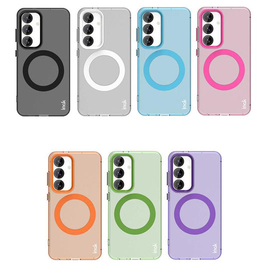 For Samsung Galaxy S25+ 5G IMAK Candy Series Shockproof MagSafe Phone Case(Black) by imak