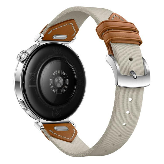 For Huawei Watch GT 5 41mm Quick Release Button Hybrid Braid Watch Band(Light Grey Brown) by bashfashion
