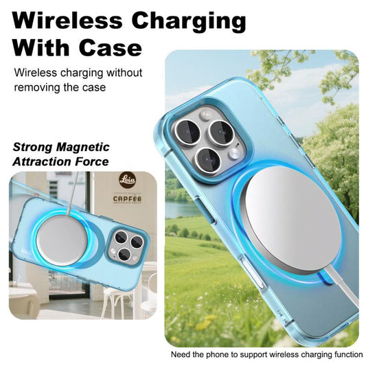 For iPhone 16 Pro IMAK Candy Series Shockproof MagSafe Phone Case(Blue) by imak