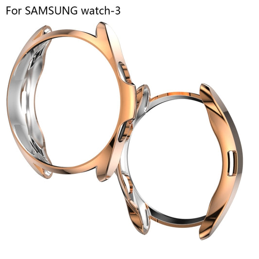For Samsung Galaxy Watch 3 41mm Electroplating Hollow Half-pack TPU Protective Case(Rose Gold) by ENKAY