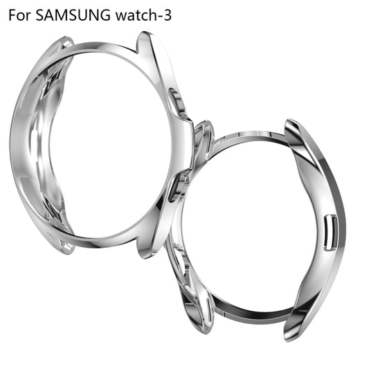 For Samsung Galaxy Watch 3 41mm Electroplating Hollow Half-pack TPU Protective Case(Silver) by ENKAY