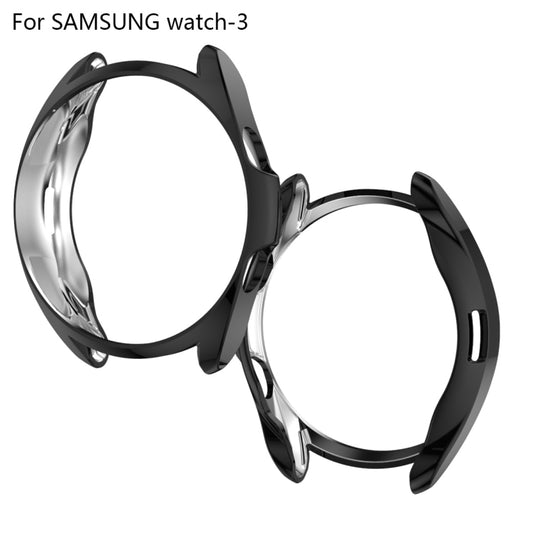For Samsung Galaxy Watch 3 45mm Electroplating Hollow Half-pack TPU Protective Case(Black) by ENKAY