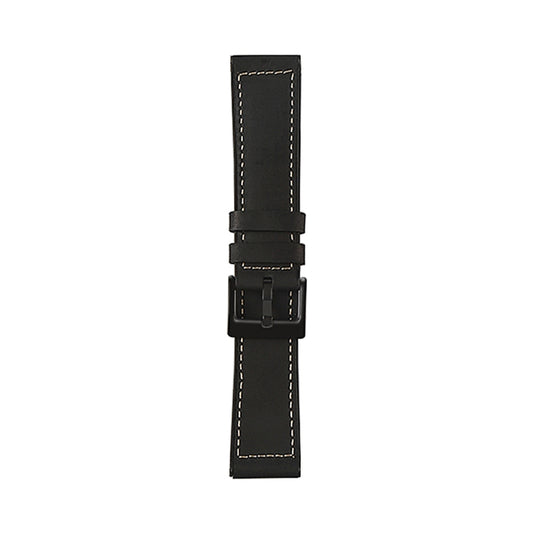 For Samsung Galaxy Watch 3 45mm TPU + Leather Watch Band(Black) by bashfashion
