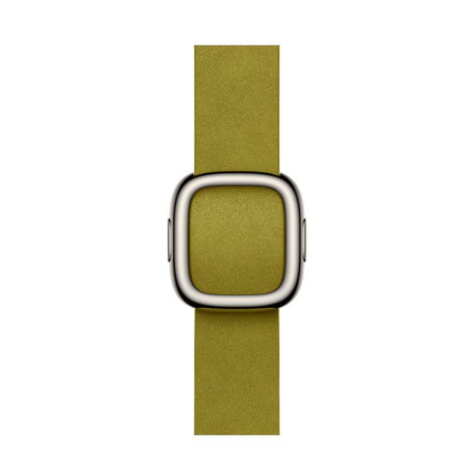 For Apple Watch 46mm / 49mm / 45mm / 44mm Modern Style Leather Watch Band(Yellow) by bashfashion