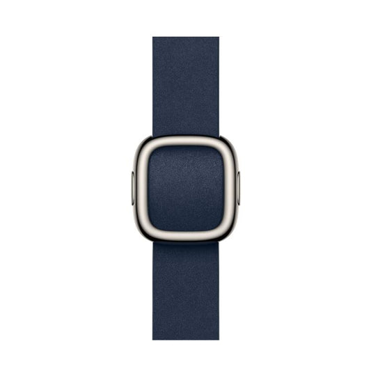 For Apple Watch 42mm / 41mm / 40mm / 38mm Modern Style Leather Watch Band(Dark Blue) by bashfashion
