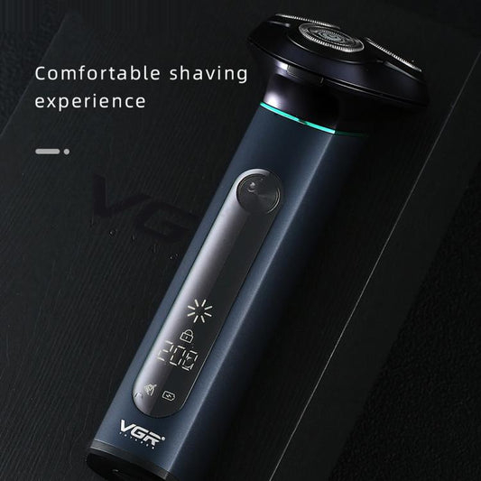 VGR V-310 Digital Display Three-blade IPX7 Electric Shaver(Black) by VGR