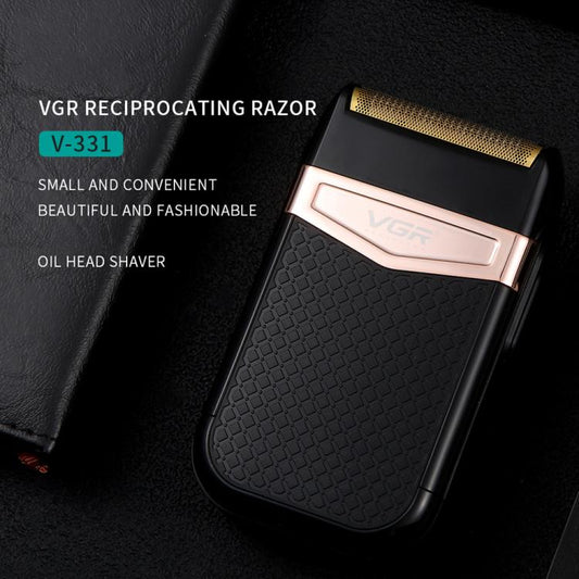 VGR V-331 Reciprocating Rotary 2 Cutter Head IPX4 Electric Shaver(Black) by VGR