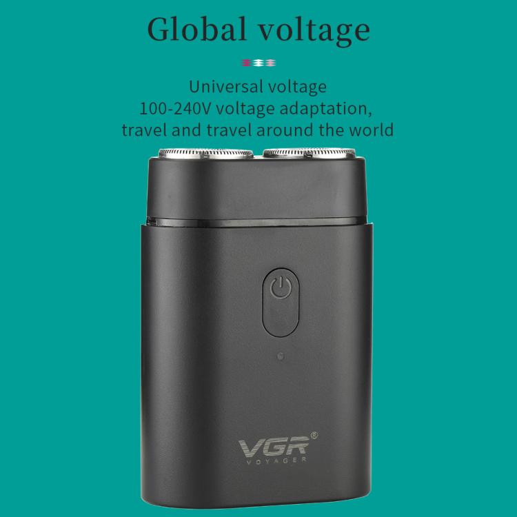 VGR V-341 Rotating 2 Cuttter Head Portable Electric Shaver(Black) by VGR