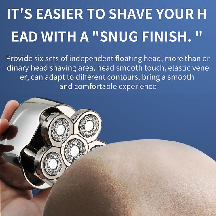 VGR V-395 Six Cuttter Heads IPX6 Electric Shaver(Silver) by VGR