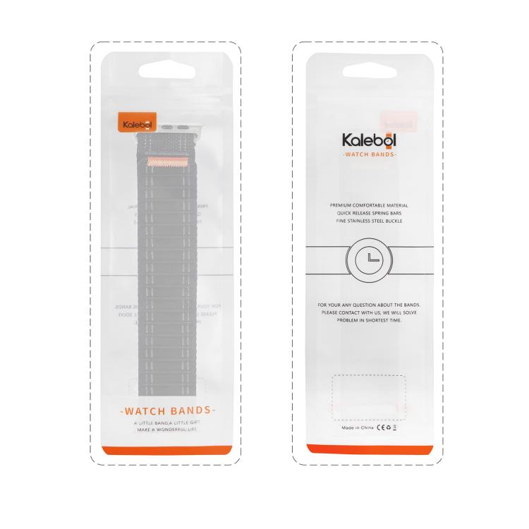 For Apple Watch 46mm / 49mm / 45mm / 44mm Kalebol Ocean Wave Nylon Strap(Army Green) by Kalebol
