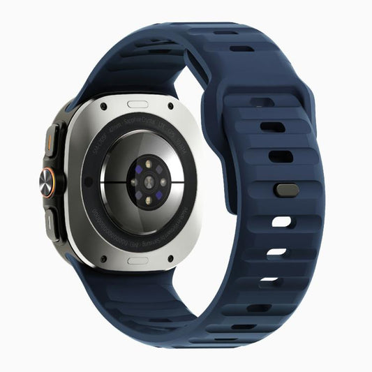 For Samsung Galaxy Watch Ultra 47mm / Ultra 2025 Kalebol Wave Reverse Buckle Silicone Strap(Midnight Blue) by Kalebol