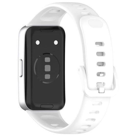 For Huawei Band 10 / 9 / 8 Kalebol Colorful Buckle Silicone Watch Strap(White) by Kalebol