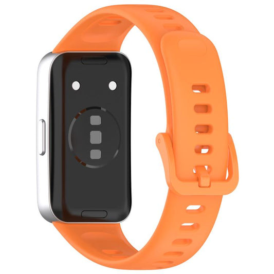 For Huawei Band 10 / 9 / 8 Kalebol Colorful Buckle Silicone Watch Strap(Orange) by Kalebol
