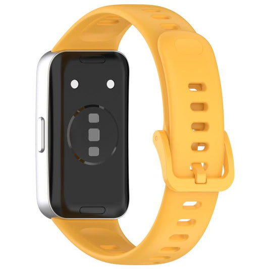 For Huawei Band 10 / 9 / 8 Kalebol Colorful Buckle Silicone Watch Strap(Yellow) by Kalebol
