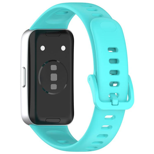For Huawei Band 10 / 9 / 8 Kalebol Colorful Buckle Silicone Watch Strap(Teal) by Kalebol