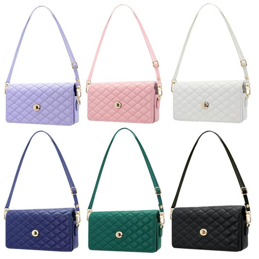 For Samsung Galaxy Z Fold Series VIETAO Rhombic Texture Bag PU Fold Phone Case(Black) by VIETAO