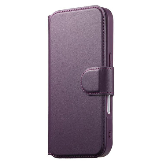 For iPhone 16 Plus CaseNeo Finger Grip Strap MagSafe Leather Phone Case(Purple) by CaseNeo