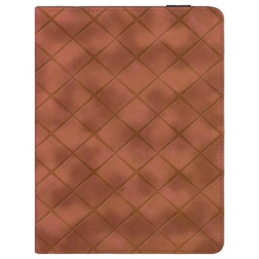 For Samsung Galaxy Tab A8 10.5 X200 Rhombus Embossed Leather Smart Tablet Case(Brown) by bashfashion