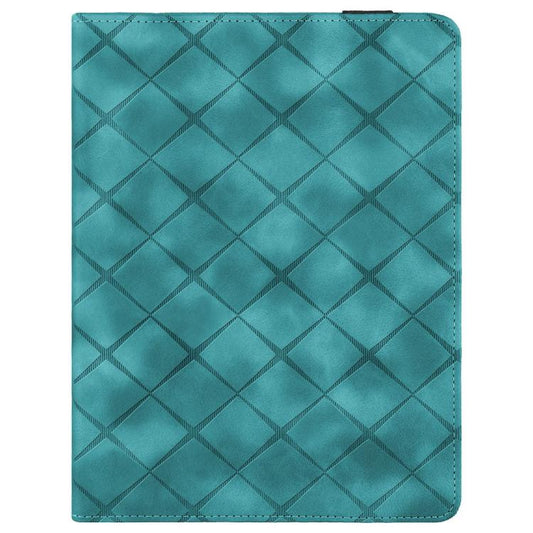 For Samsung Galaxy Tab S10 / S9 FE Rhombus Embossing Leather Tablet Case(Green) by bashfashion