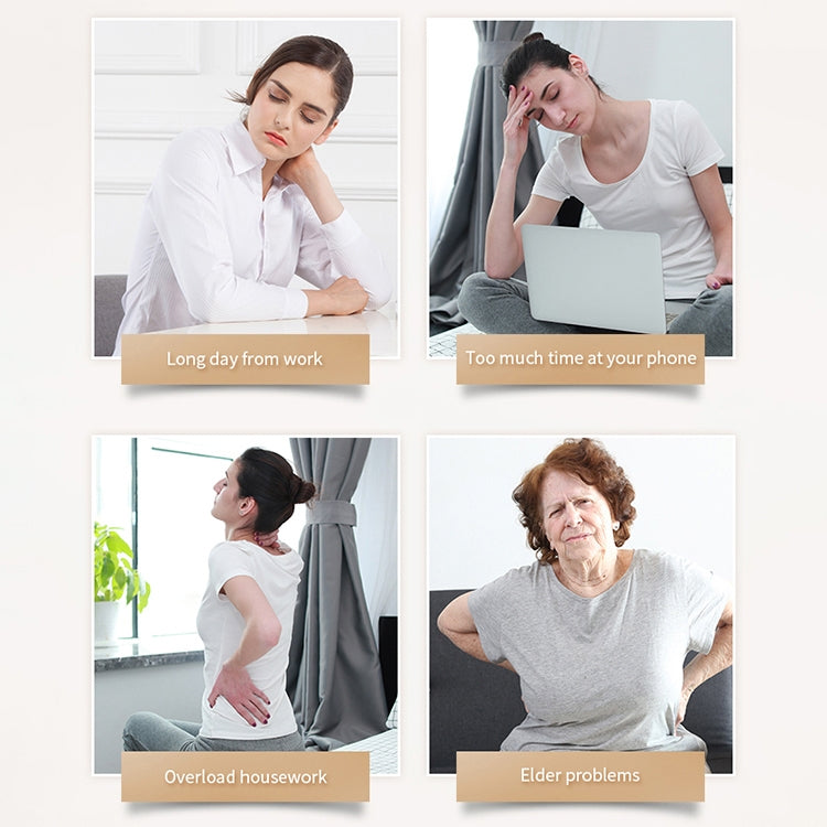 Multifunctional Mini Massage Pillow Neck and Shoulder Cervical Massager, Plug Type:US Plug(Black) by bashfashion