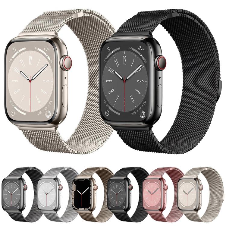 For Apple Watch 42mm / 41mm / 40mm / 38mm Kalebol Semi-circular Milanese Stainless Steel Strap(Silver) by Kalebol