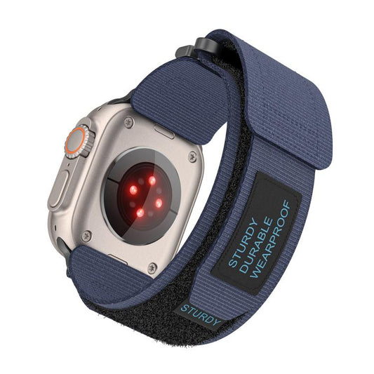 For Apple Watch 42mm / 41mm / 40mm / 38mm Kalebol Simple Two Section Nylon Strap(Blue) by Kalebol