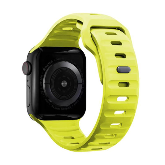 For Apple Watch 46mm / 49mm / 45mm / 44mm Kalebol Sport Silicone Strap(Grass Green) by Kalebol
