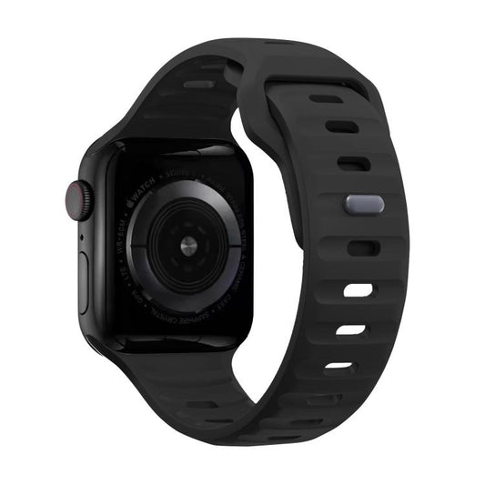 For Apple Watch 42mm / 41mm / 40mm / 38mm Kalebol Sport Silicone Strap(Black) by Kalebol